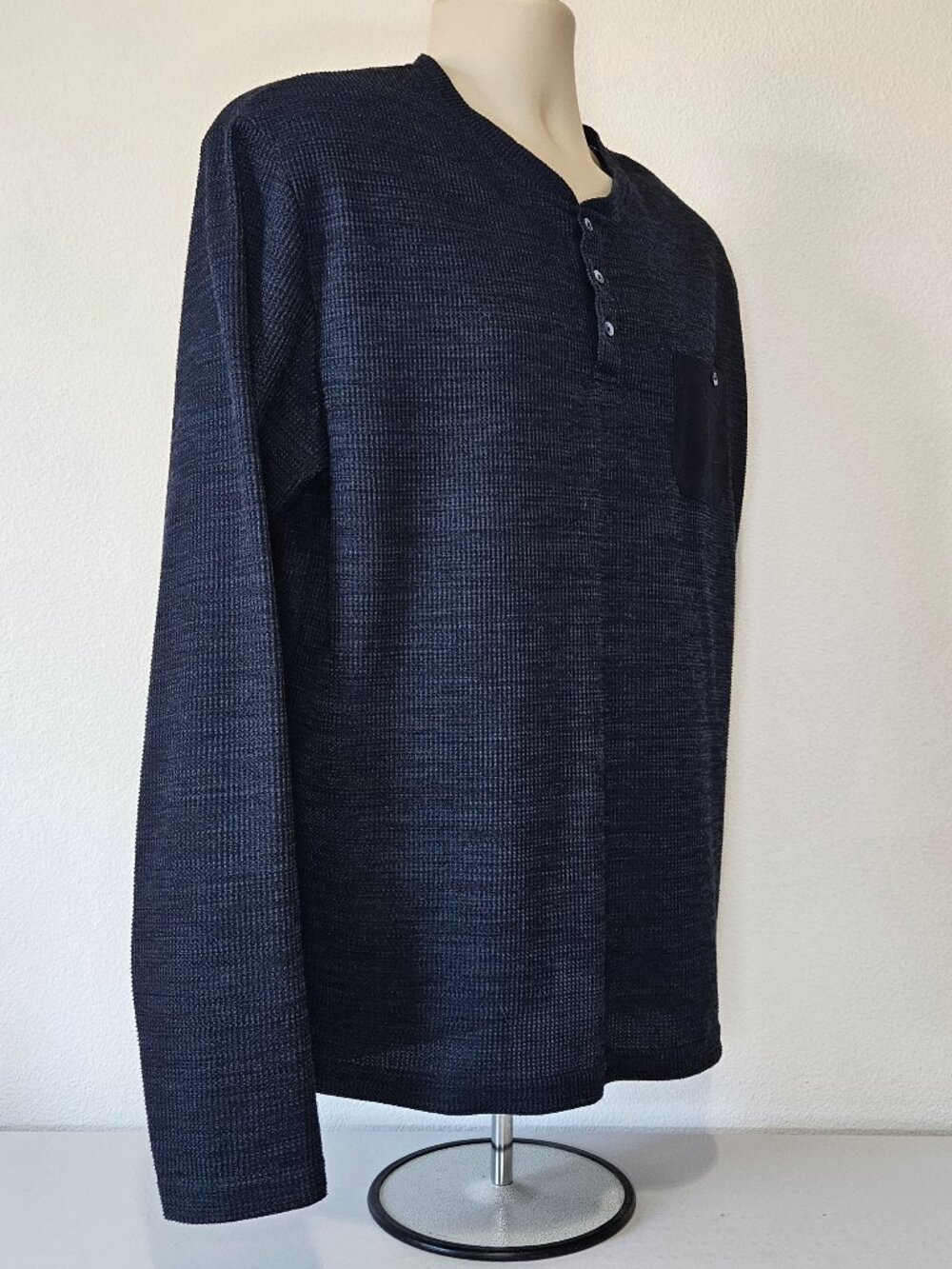 Nomad Waffle Knit Long Sleeve Henley - Picture 3 of 10